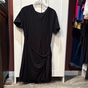 a new day Black Mini Dress with Knot Detail